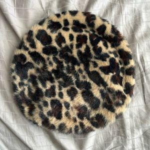 Cute Faux Cheetah Print Beret